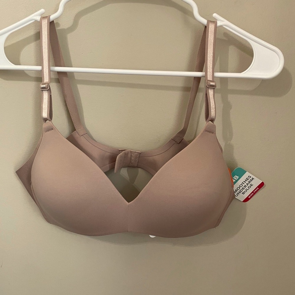 Simply Perfect by Warners Wire-Free Underarm Smoothing Bra Tan 34B RM0561T